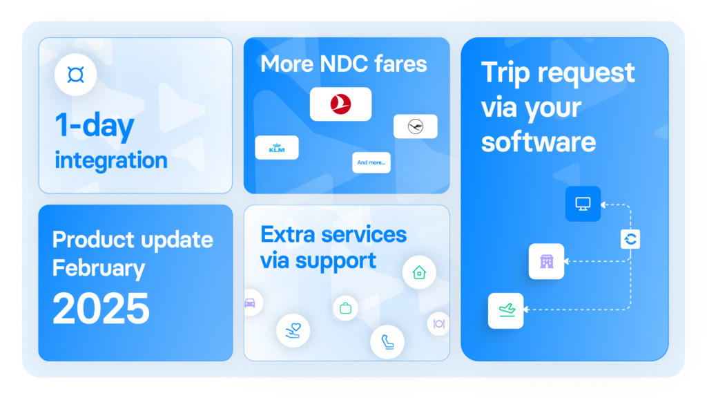 1-day integrations, automated trip requests & more NDC fares