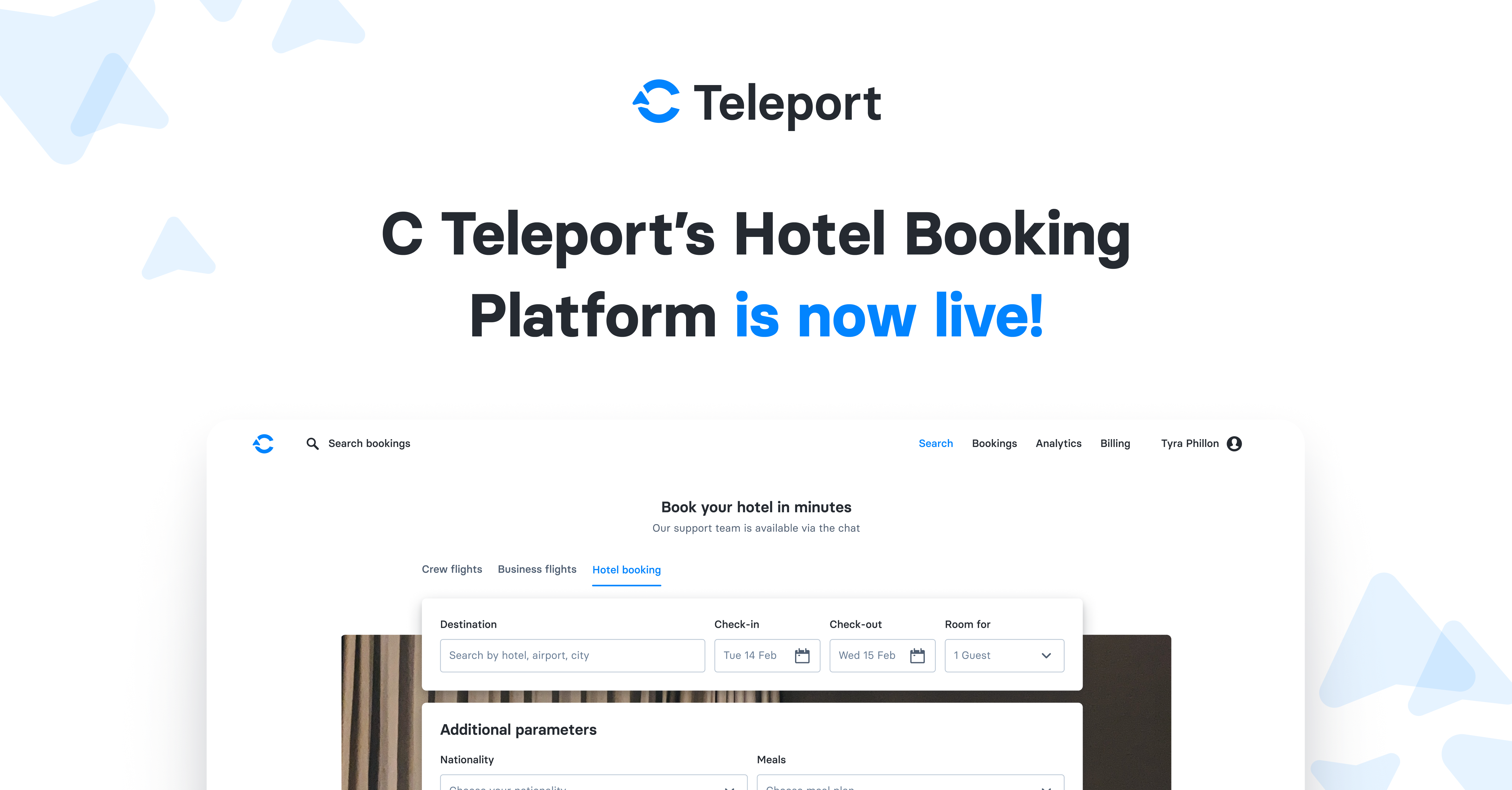 C teleports Hotel Booking Platform Is Now Live1 1