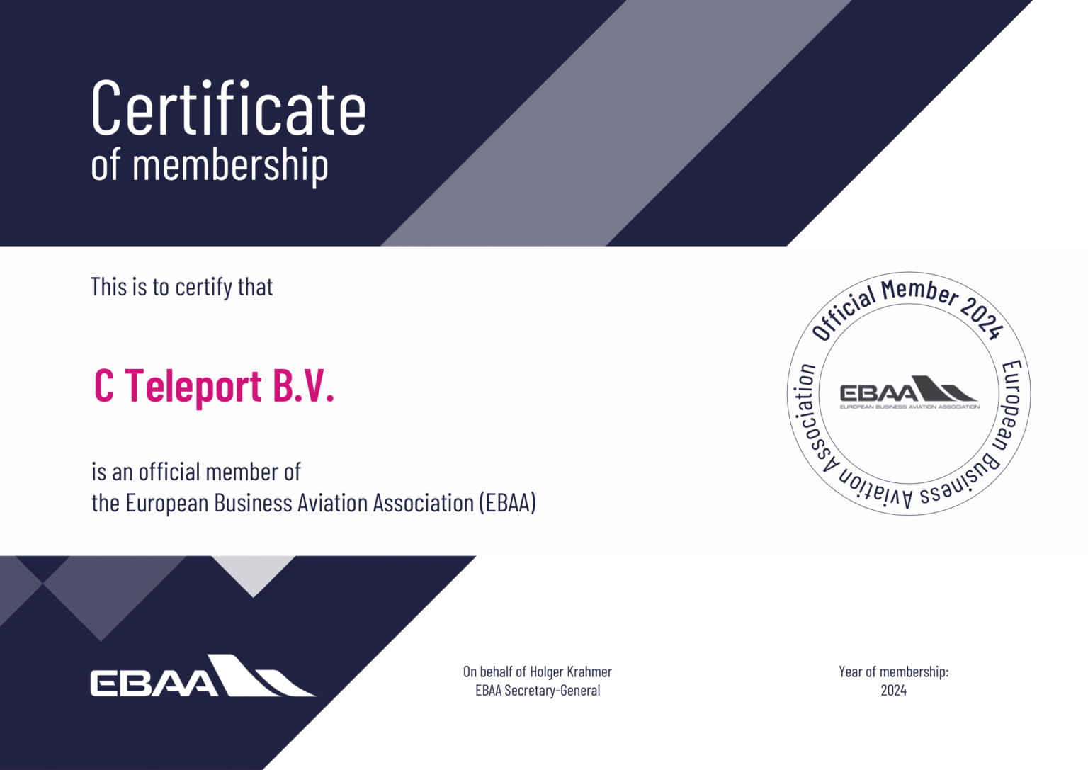 EBAA Membership Certificate 2024 C Teleport B.V. 1 1536x1087 1