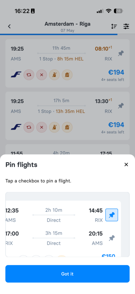 New in April: Filter by hand luggage and updated FL3XX integration