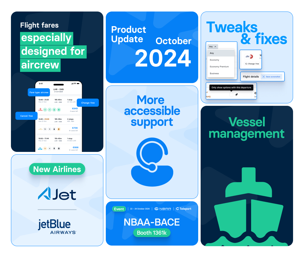 Exclusive aircrew fares and self-service vessel management