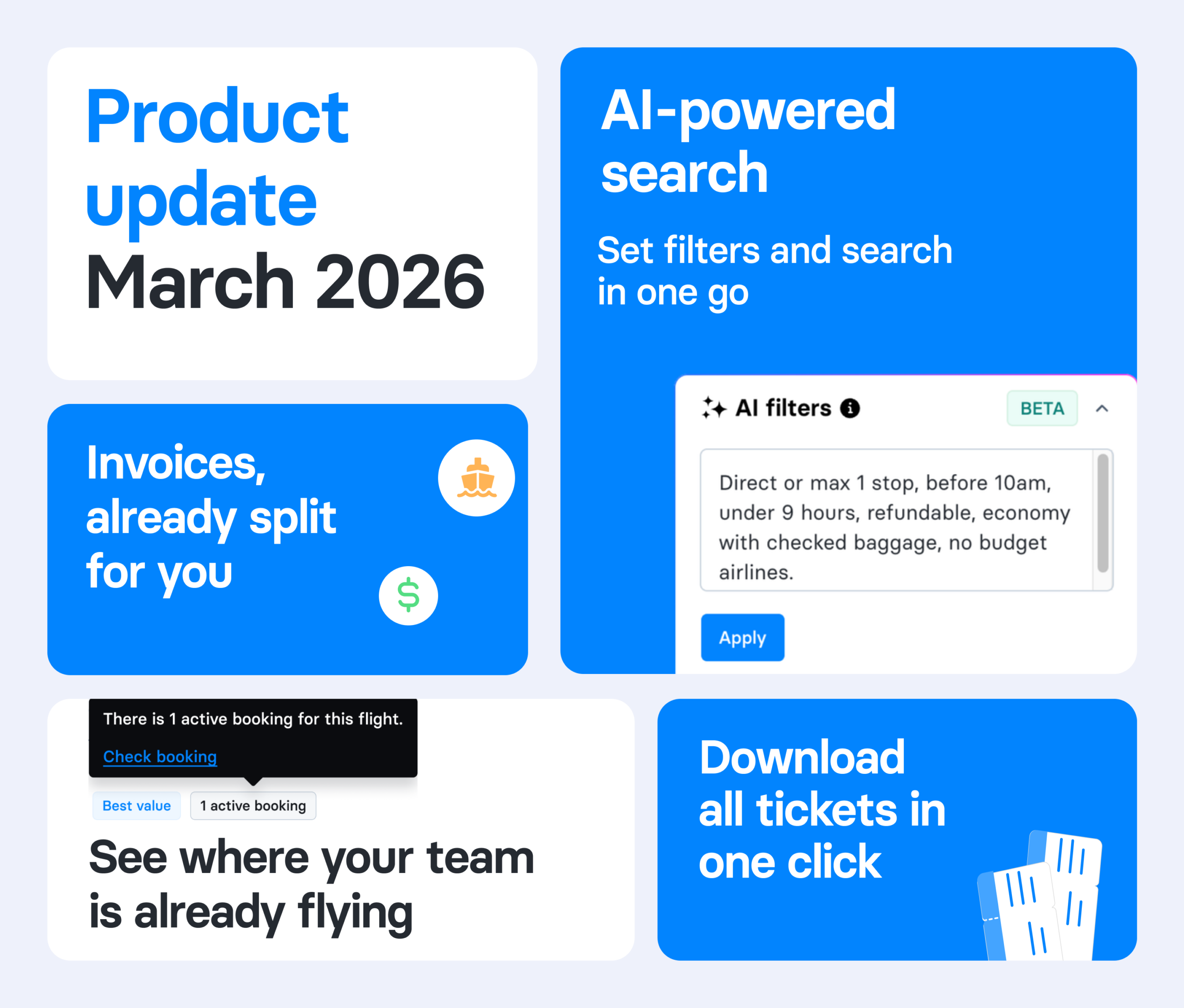 New in March: AI-powered search &amp; fewer repetitive steps