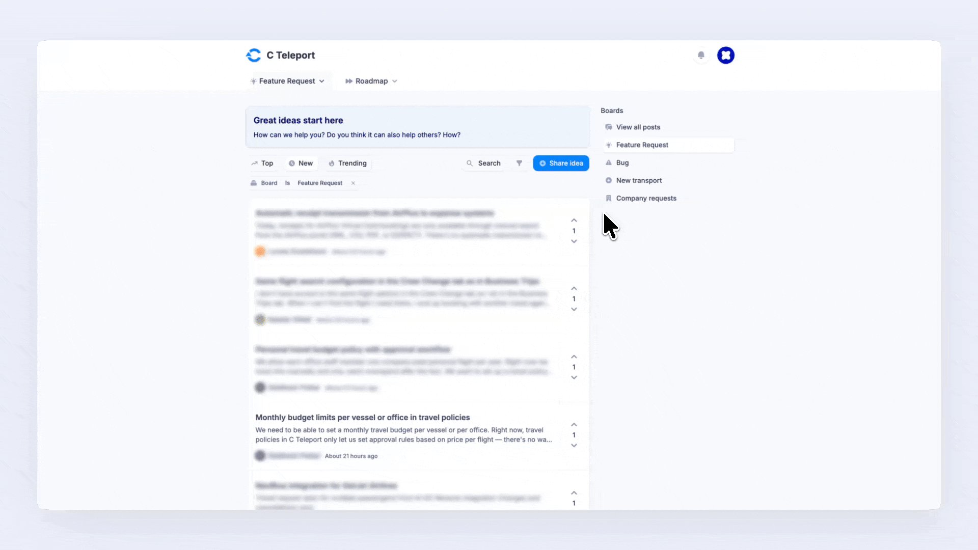 C Teleport product portal