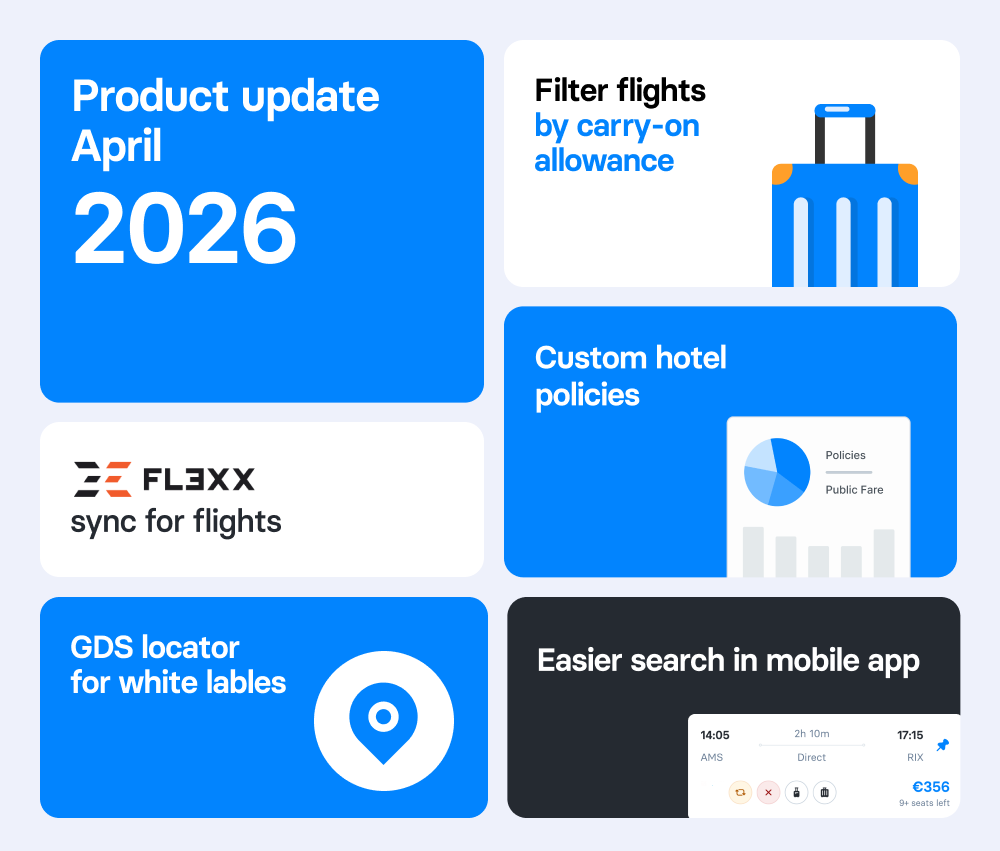New in April: Filter by hand luggage and updated FL3XX integration